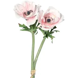 Kunstblume Anemonen-Pick 28 cm Kunststoff Rosa Rose