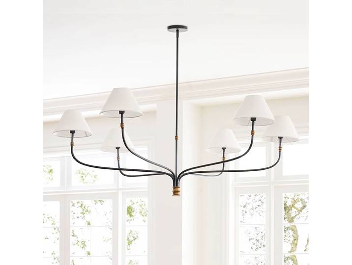 Table française salle à manger lustre tissu branche lampe minimaliste lampe chambre étude décoration éclairage intérieur suspension