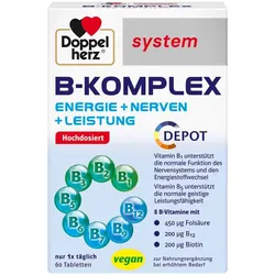 Doppelherz system B-KOMPLEX ENERGIE + NERVEN + LEISTUNG 60 St Tabletten