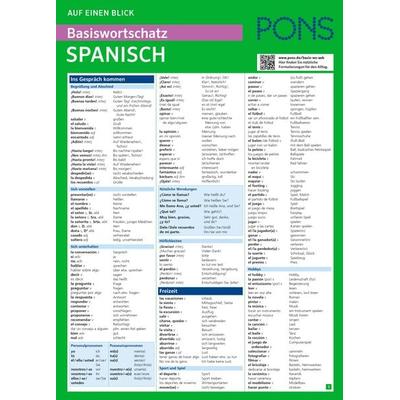 PONS Basiswortschatz auf einen Blick Spanisch, Taschenbuch von , PONS Langenscheidt GmbH, 978-3-12-562691-1