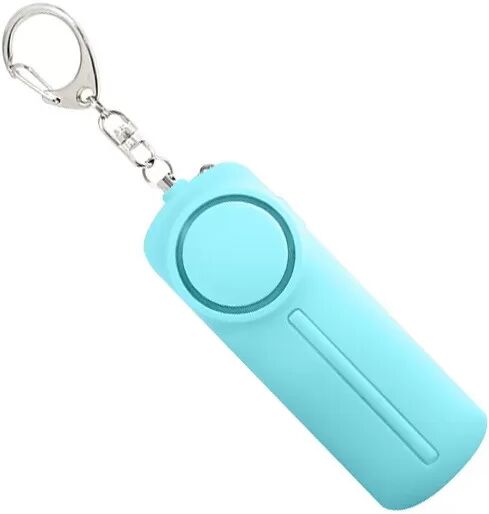 INF 130dB Persönlicher Sicherheitsalarm mit LED-Licht - Zugringaktivierung, Batteriebetrieben Blau