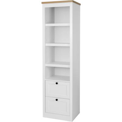 Vitrine OTTO HOME "Rigny", weiß, neutral, B:49cm H:180cm T:39cm, Holzwerkstoff, Schränke, Vitrine, aus MDF, mit Holz-Zierleiste, schwarzem Metallgriff