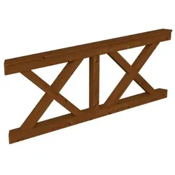 Skan Holz Brüstung Andreaskreuz zu Pavillion Nice-Größe 4, nussbaum