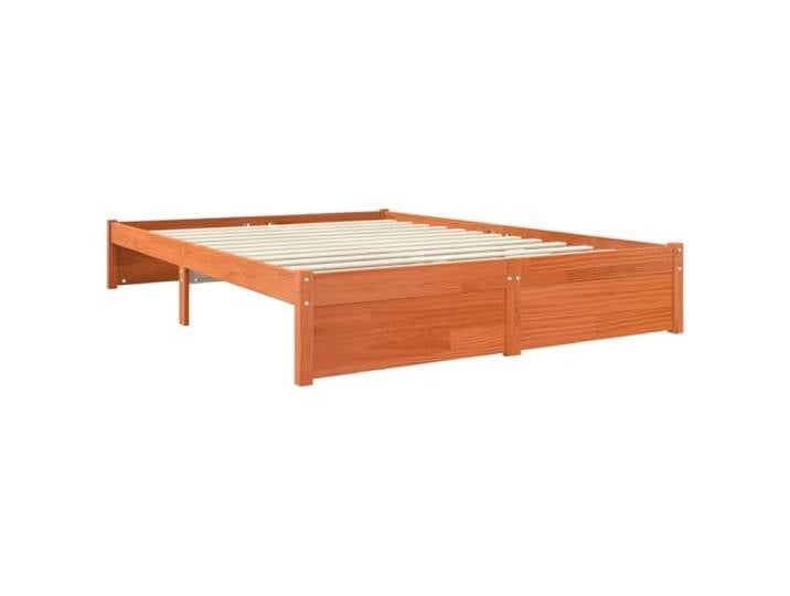 KTHLBRH Bettgestell braun gewachst 160 x 200 cm Massives Kiefernholz, Lattenrost, robuste Halterung, einfache Montage