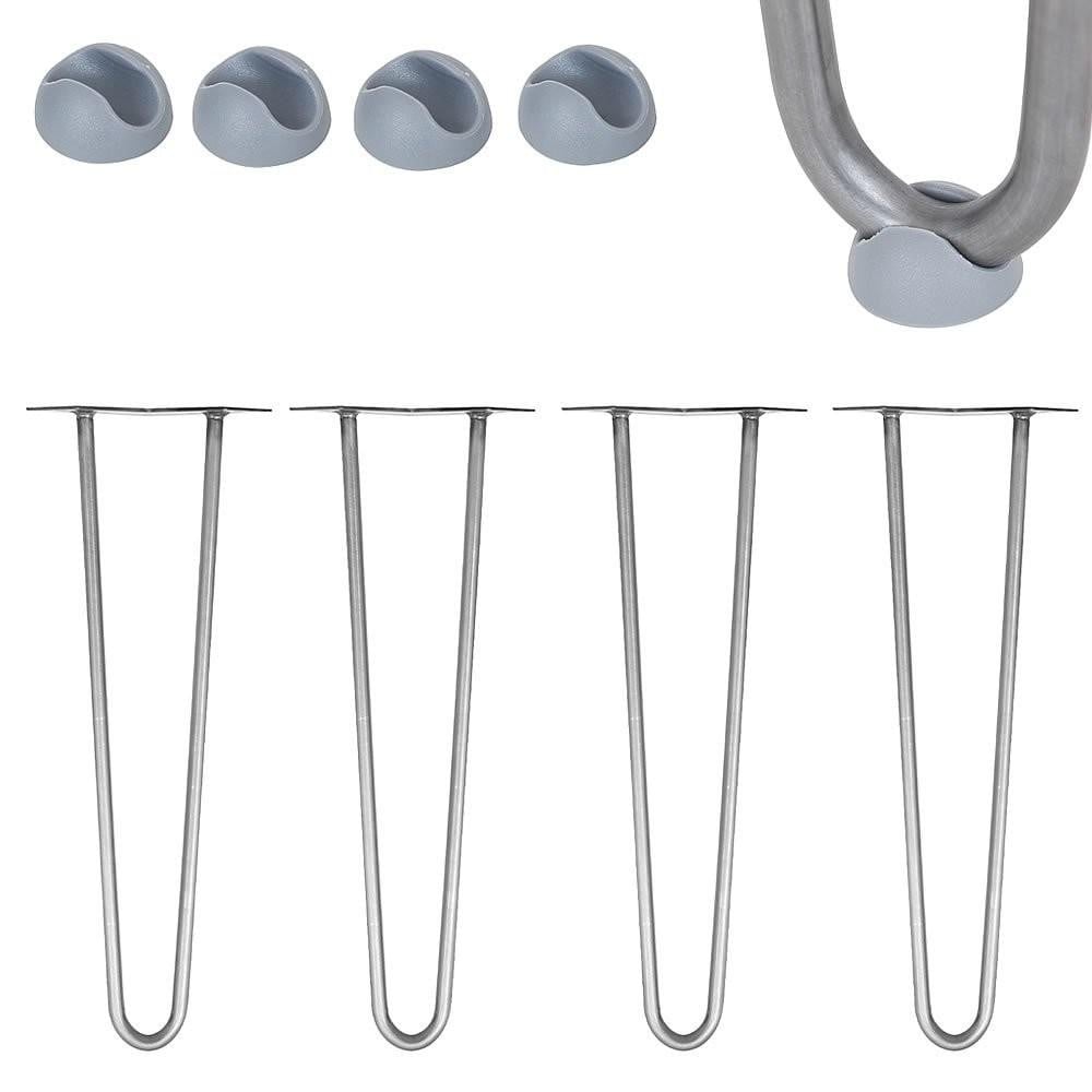 Haarspeld Tafelpoten 12 mm Staal met Vloerbeschermers 25 cm