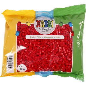 Creativ-Company Bügelperlen 751311, Ø 5 mm, rot, 6.000 Stück