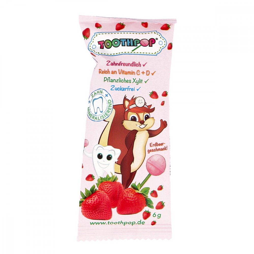 Sales plus GmbH Toothpop Zahnpflege-lolli Erdbeergeschmack 11321090