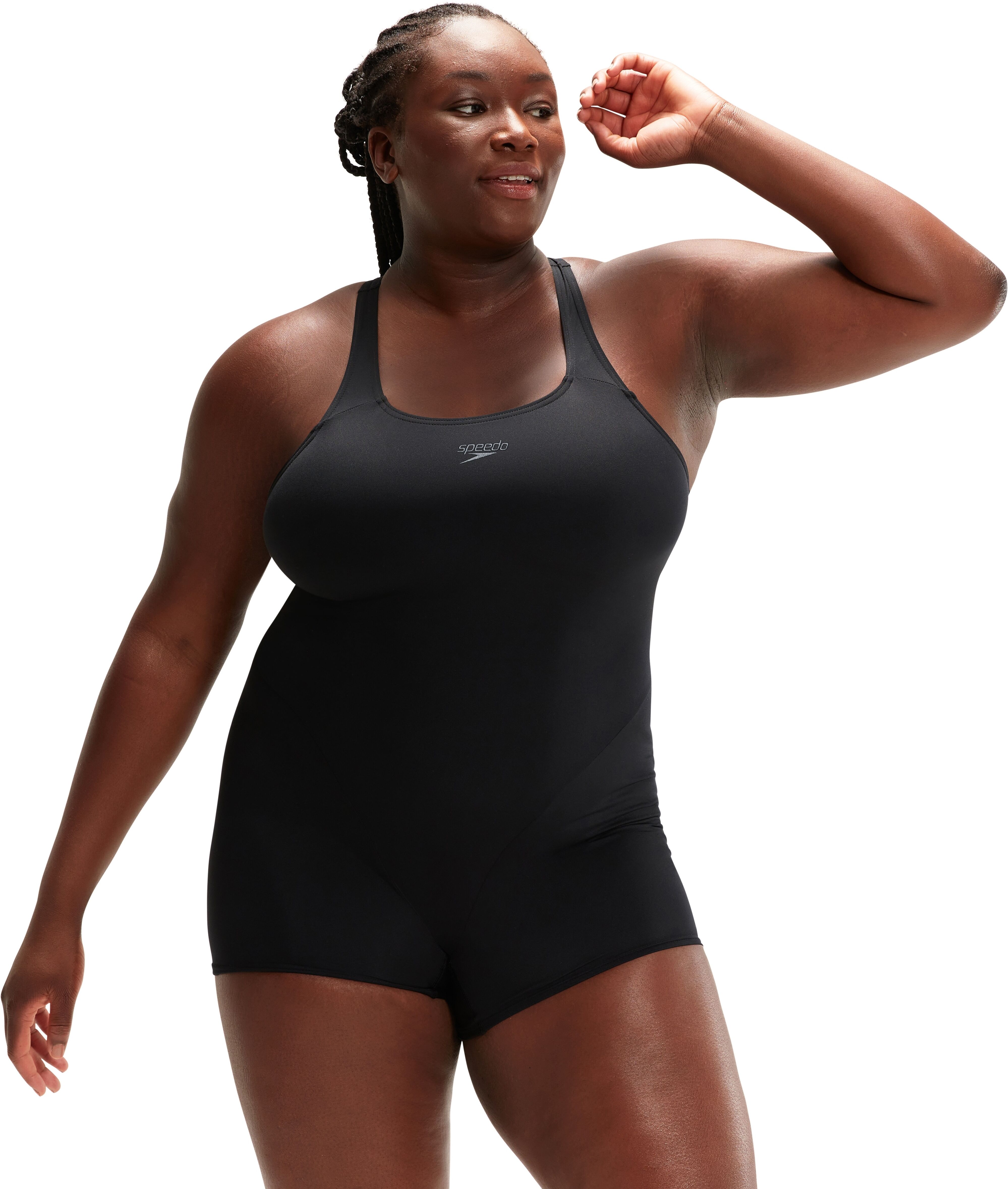 Badeanzug SPEEDO "D Badeanzug", Damen, Gr. 40, N-Gr, schwarz, Microfaser, Polyester, unifarben, Badeanzüge Badeanzug, mit Rückenausschnitt, Topseller