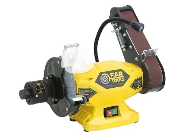 Fartools 110245 Touret à meuler 400 W Diamètre 150 mm Jaune