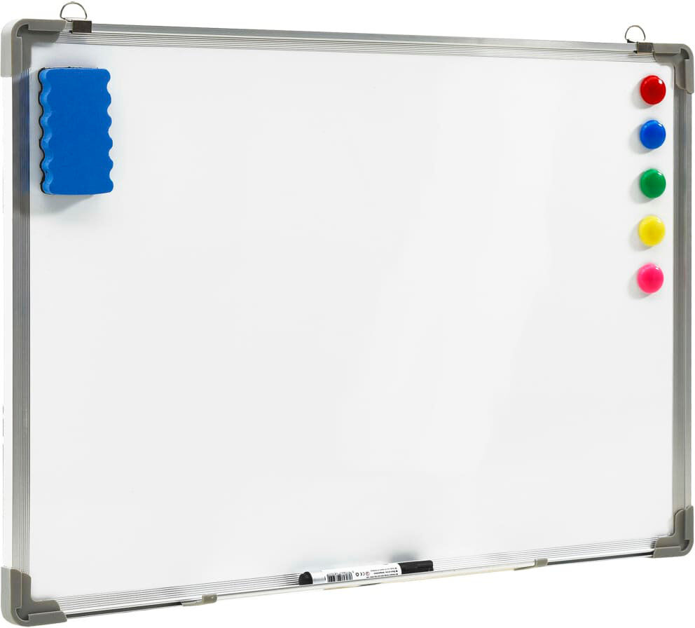 Symple Stuff Burrel Wall Mounted Magnetic Whiteboard White 60cm H x 90cm L