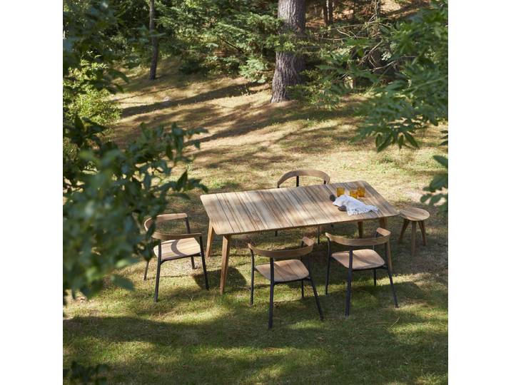 Gartentisch Katrine aus recyceltem Teakholz 200 - Natur