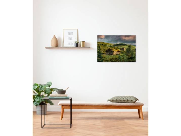 Leinwandbild KOMAR Rustic Charme - Grösse 60 x 40 cm , bunt (farbe bild(er): bunt), B:60cm H:40cm T:2cm, Holz, Papier, Bilder, Leinwandbild, Keilrahmenbild mi Echtholzrahmen