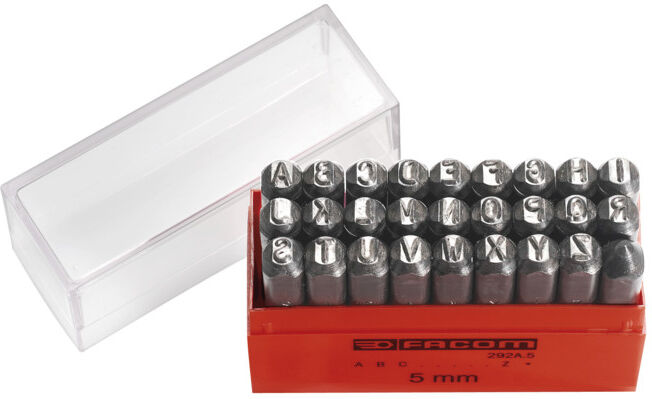 Facom Lettres à frapper A - Z, 4 mm, 27 pcs (292A.4)