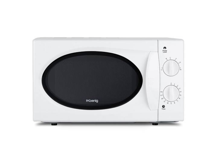 HKoenig Mikrowelle Vio6 Weiß, 5 Programme, Auftaufunktion, 700 W, Metall, 29.5x18x25.5 cm, Küchen, Küchenelektrogeräte, Mikrowellen