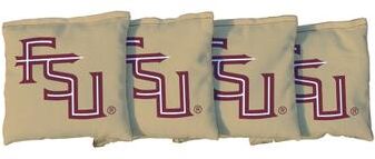 Skip's Garage Florida State FSU Seminoles Gold Cornhole Bags