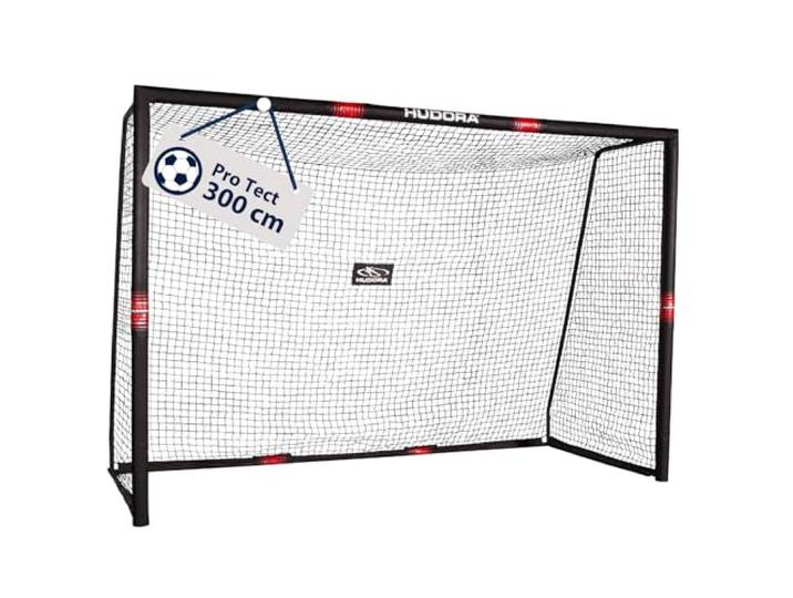 HUDORA Fußballtor Pro Tect - großes Fußballtor für Kinder und Erwachsene - Schaumstoff ummanteltes Fußballtor mit Netz - Hochwertige Outdoor Torwand mit Aufprallschutz