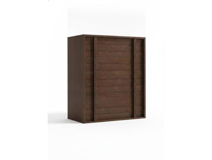 GarveeHome Kommode 4 Schubladen Braun Rotbraun, Schubladenschrank 91 cm hoch Sideboard Holzoptik, Schmale Wäschekommode Flurkommode Anrichte für Schlafzimmer Flur Wohnzimmer, Modell QD115