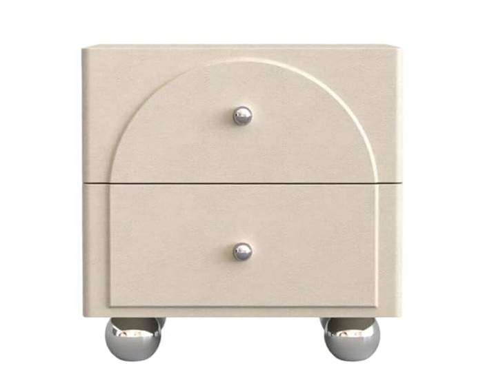 Schlank und platzsparend Aufbewahrungsschrank-Nachttisch mit 2 Schubladen For Schlafzimmer und Wohnzimmer(Weiß,Mittel)