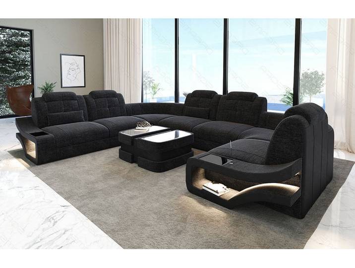 Couchlandschaft Elena U-Form in Stoff