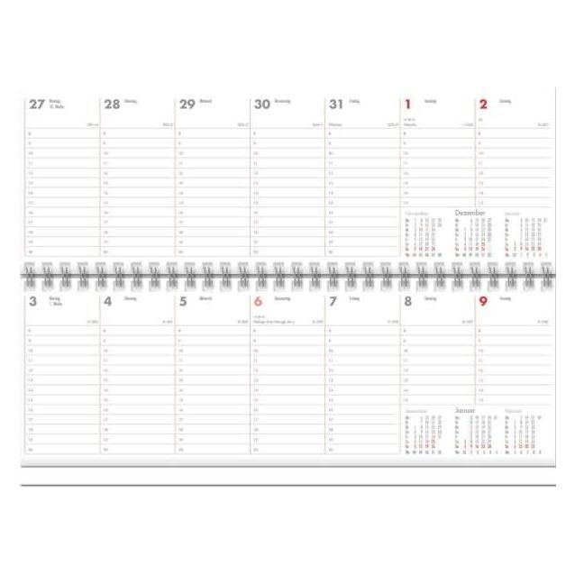 Güss Querkalender 30x10cm 1 Woche/Seite Kalendarium 2025 (1 Woche / 1 Seite) (59810)