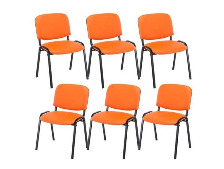 -CLP-Lot de 6 chaises Visiteur Ken en similicuir-Array