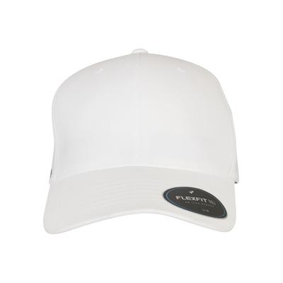 Flex Cap FLEXFIT "Flexfit Accessoires FLEXFIT NU CAP", Gr. S/M, weiß, 79% Polyester, 18% Viskose, 3% Elasthan, unifarben, Caps
