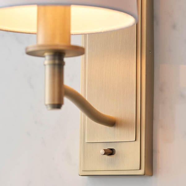 Genevieve Antique Brass Wall Light