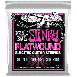 Ernie Ball Slinky Nickel Flatwound, Super .009-.042 - Saiten E-Gitarre
