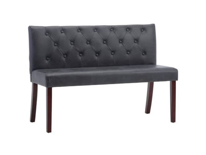Helloshop26 Sitzbank 120 cm Wildleder grau 02_0010881