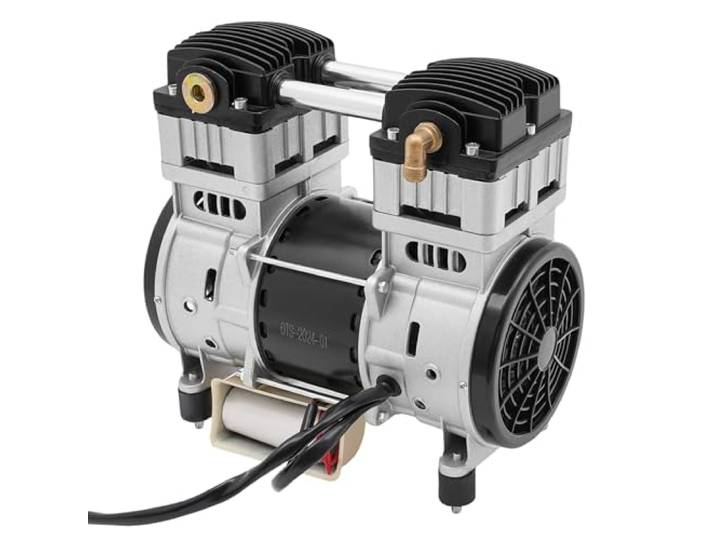 Fridgestea Luftkompressor 1500W - Kompressoraggregat 220V mit 1380 U/min Kompressor Pumpenkopf mit Überhitzungsschutz, 140L/min, 0,7 MPa, 4 Stoßdämpfer & 2 Schalldämpfer für Werkstatt, Kfz
