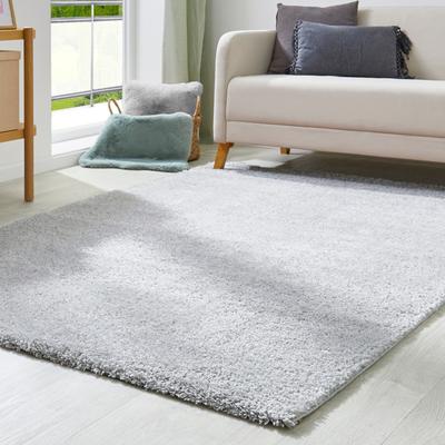 Hochflor-Teppich ANDIAMO "Chicago", grau, B:60cm H:40mm L:110cm, Obermaterial: 100% Polypropylen, Teppiche, Uni Farben, weich & kuschelig, ideal im Wohnzimmer & Schlafzimmer