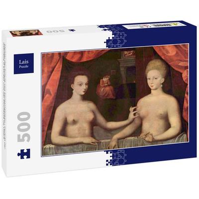 Lais Puzzle Meister der Schule von Fontainebleau - Porträt der Gabrielle d'Estrées und der Duchesse de Villars 500 Teile