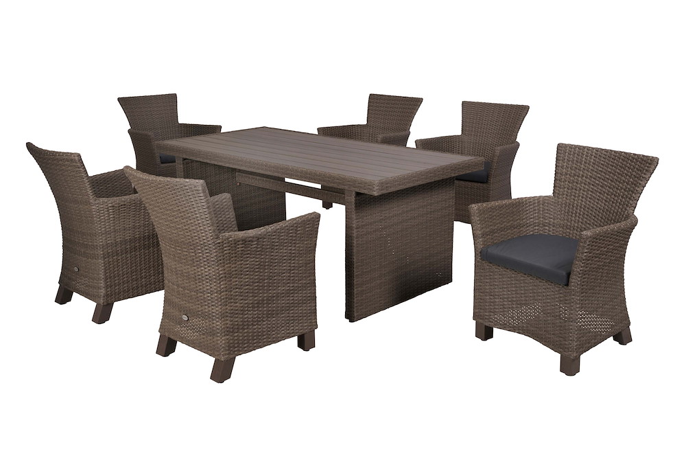 MERXXHANDELS Toskana Set 7tlg Alu/Kunstst. Tisch 185 x 90 cm 16980448