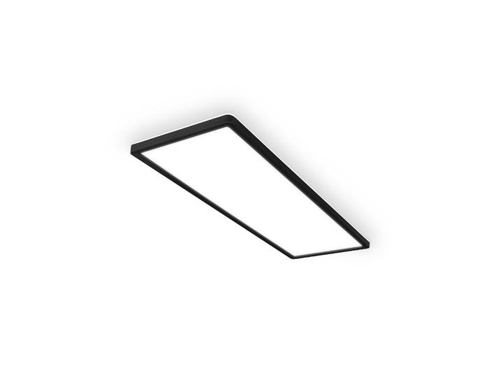Briloner LED-Deckenleuchte Tava A, 58x20 cm, Kunststoff, schwarz A, schwarz, für Wohn- / Esszimmer, Kunststoff, Modern, LED Panel