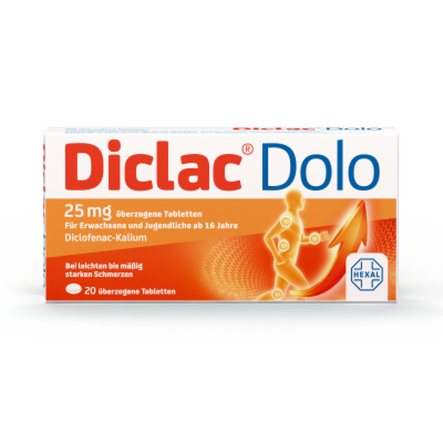 Hexal AG DICLAC Dolo 25 mg überzogene Tabletten 20 St 01235521