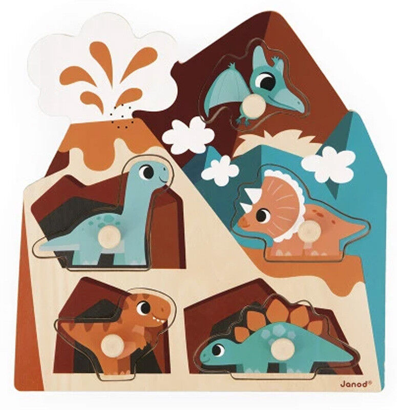 Puzzle sonore Dino 5 pcs - Janod