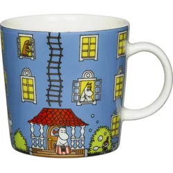 Arabia Finland Becher Mumins Moominhouse mit Papierabdeckung