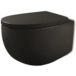 JEE-O Wand-WC spülrandlos inklusive Sitz, schwarz matt, , 007-1003 007-1003