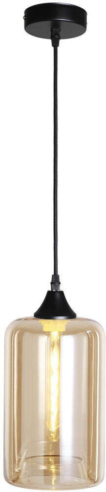 17 Stories Aevyn 1 - Light Cylinder Pendant Black/Amber