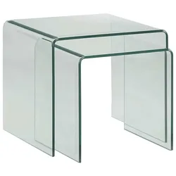 Zweisatztisch aus Sicherheitsglas Wangen-Gestell (zweiteilig)