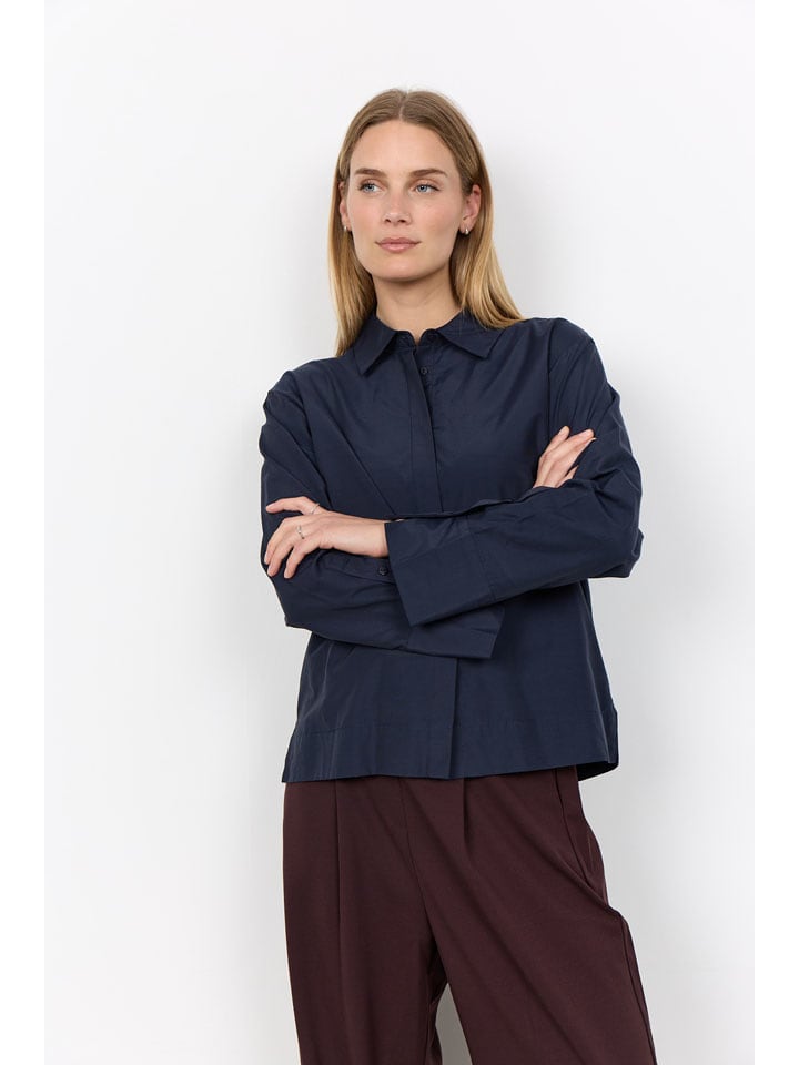 soyaconcept Bluse "Netti" in Dunkelblau - M