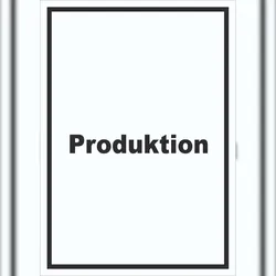 HB-Druck Produktion Schild mit Text Herstellung Fertigung hochkant A2 (420x594mm)