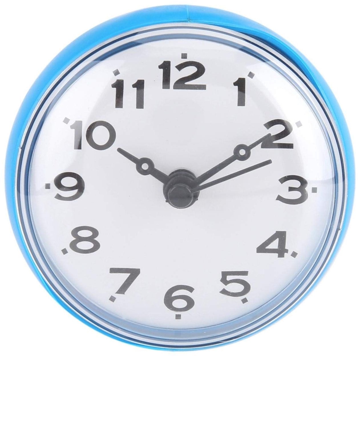 Wandklok mini waterdicht ronde klok blauw voor badkamer of keuken