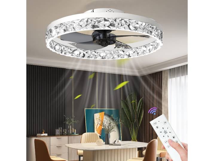 IRALAN 60W LED plafonnier ventilateur de plafond moderne Simple maison chambre télécommande réglable ventilateur lumière