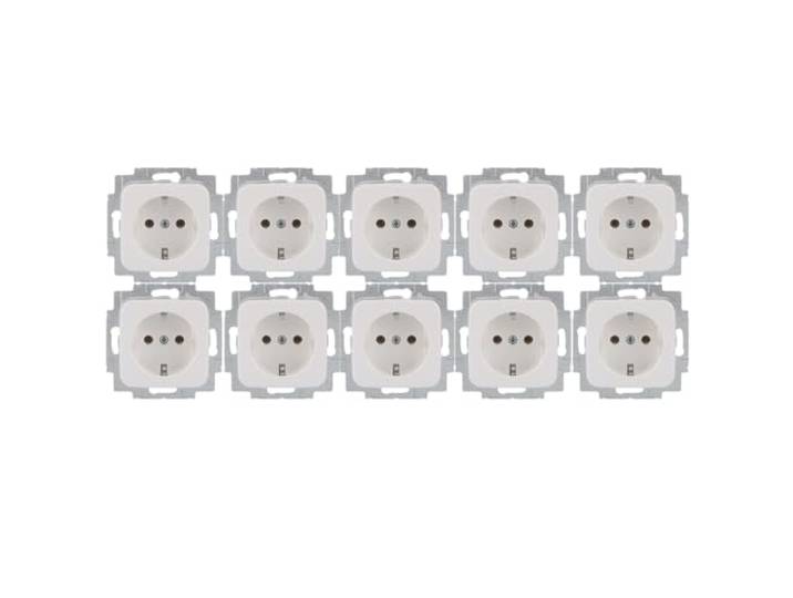 10 Stück Busch-Jaeger 20 EUC-214 Steckdosen-Einsatz