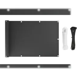 KS Handel 24 Premium Balkonsichtschutz Überlänge Sonnenschutz Balkonverkleidung (80x70 cm Weiss)
