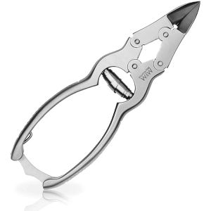 May Nagelzange KS-0004, Profi, aus Edelstahl, für starke Fußnägel, Pufferfeder und Doppelübersetzung, 16 cm
