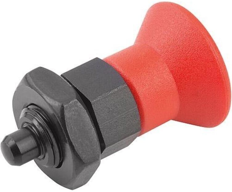 KIPP Arretierbolzen GR.1 M10x1 D5 Form B ohne Rastnut mit Kontermutter kurz (K0631.610584)