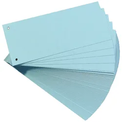 20 x FALKEN Trennstreifen Aktenfahne Karton 105 x 240 mm Blau