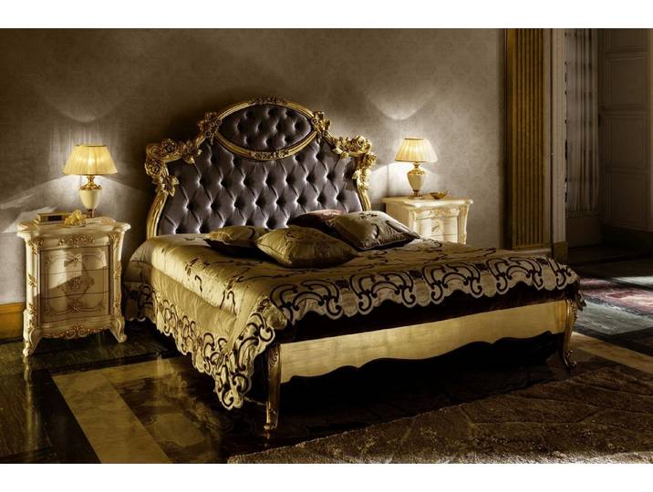 Xlmoebel Polsterbett Luxus Chesterfield Bett im Barock-Stil mit edlem Design (Bett, 1-tlg., Bett), Hergestellt in Europa